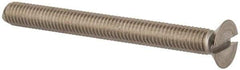 Value Collection - M5x0.80 Metric Coarse, 50mm OAL Slotted Drive Machine Screw - Flat Head, Grade 316 & A4 Stainless Steel, Uncoated, Without Washer - Americas Industrial Supply