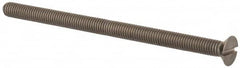 Value Collection - M5x0.80 Metric Coarse, 80mm OAL Slotted Drive Machine Screw - Flat Head, Grade 316 & A4 Stainless Steel, Uncoated, Without Washer - Americas Industrial Supply