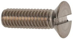 Value Collection - M6x1.00 Metric Coarse, 20mm OAL Slotted Drive Machine Screw - Flat Head, Grade 316 & A4 Stainless Steel, Uncoated, Without Washer - Americas Industrial Supply
