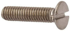 Value Collection - M6x1.00 Metric Coarse, 25mm OAL Slotted Drive Machine Screw - Flat Head, Grade 316 & A4 Stainless Steel, Uncoated, Without Washer - Americas Industrial Supply