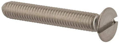 Value Collection - M6x1.00 Metric Coarse, 40mm OAL Slotted Drive Machine Screw - Flat Head, Grade 316 & A4 Stainless Steel, Uncoated, Without Washer - Americas Industrial Supply