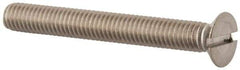 Value Collection - M6x1.00 Metric Coarse, 50mm OAL Slotted Drive Machine Screw - Flat Head, Grade 316 & A4 Stainless Steel, Uncoated, Without Washer - Americas Industrial Supply