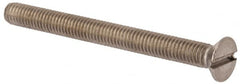 Value Collection - M6x1.00 Metric Coarse, 65mm OAL Slotted Drive Machine Screw - Flat Head, Grade 316 & A4 Stainless Steel, Uncoated, Without Washer - Americas Industrial Supply