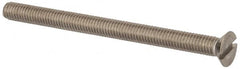 Value Collection - M6x1.00 Metric Coarse, 80mm OAL Slotted Drive Machine Screw - Flat Head, Grade 316 & A4 Stainless Steel, Uncoated, Without Washer - Americas Industrial Supply