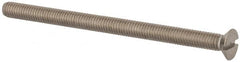 Value Collection - M6x1.00 Metric Coarse, 90mm OAL Slotted Drive Machine Screw - Flat Head, Grade 316 & A4 Stainless Steel, Uncoated, Without Washer - Americas Industrial Supply
