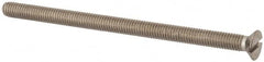 Value Collection - M6x1.00 Metric Coarse, 100mm OAL Slotted Drive Machine Screw - Flat Head, Grade 316 & A4 Stainless Steel, Uncoated, Without Washer - Americas Industrial Supply