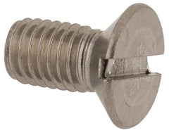 Value Collection - M8x1.25 Metric Coarse, 16mm OAL Slotted Drive Machine Screw - Flat Head, Grade 316 & A4 Stainless Steel, Uncoated, Without Washer - Americas Industrial Supply