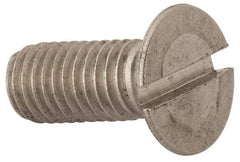 Value Collection - M8x1.25 Metric Coarse, 20mm OAL Slotted Drive Machine Screw - Flat Head, Grade 316 & A4 Stainless Steel, Uncoated, Without Washer - Americas Industrial Supply
