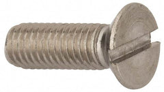 Value Collection - M8x1.25 Metric Coarse, 25mm OAL Slotted Drive Machine Screw - Flat Head, Grade 316 & A4 Stainless Steel, Uncoated, Without Washer - Americas Industrial Supply