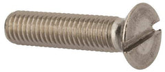 Value Collection - M8x1.25 Metric Coarse, 35mm OAL Slotted Drive Machine Screw - Flat Head, Grade 316 & A4 Stainless Steel, Uncoated, Without Washer - Americas Industrial Supply
