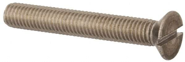 Value Collection - M8x1.25, 55mm OAL Slotted Drive Machine Screw - Flat Head, Grade 316 & A4 Stainless Steel, Uncoated, Without Washer - Americas Industrial Supply