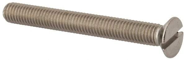 Value Collection - M8x1.25 Metric Coarse, 70mm OAL Slotted Drive Machine Screw - Flat Head, Grade 316 & A4 Stainless Steel, Uncoated, Without Washer - Americas Industrial Supply