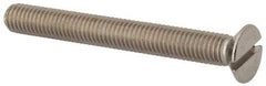 Value Collection - M8x1.25 Metric Coarse, 70mm OAL Slotted Drive Machine Screw - Flat Head, Grade 316 & A4 Stainless Steel, Uncoated, Without Washer - Americas Industrial Supply