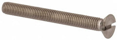 Value Collection - M8x1.25 Metric Coarse, 75mm OAL Slotted Drive Machine Screw - Flat Head, Grade 316 & A4 Stainless Steel, Uncoated, Without Washer - Americas Industrial Supply