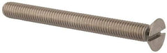 Value Collection - M8x1.25 Metric Coarse, 80mm OAL Slotted Drive Machine Screw - Flat Head, Grade 316 & A4 Stainless Steel, Uncoated, Without Washer - Americas Industrial Supply