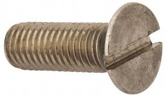 Value Collection - M10x1.50 Metric Coarse, 30mm OAL Slotted Drive Machine Screw - Flat Head, Grade 316 & A4 Stainless Steel, Uncoated, Without Washer - Americas Industrial Supply