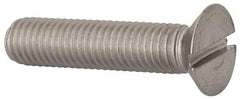 Value Collection - M10x1.50 Metric Coarse, 45mm OAL Slotted Drive Machine Screw - Flat Head, Grade 316 & A4 Stainless Steel, Uncoated, Without Washer - Americas Industrial Supply