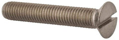 Value Collection - M10x1.50 Metric Coarse, 60mm OAL Slotted Drive Machine Screw - Flat Head, Grade 316 & A4 Stainless Steel, Uncoated, Without Washer - Americas Industrial Supply
