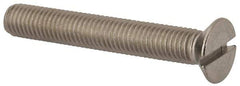 Value Collection - M10x1.50, 70mm OAL Slotted Drive Machine Screw - Flat Head, Grade 316 & A4 Stainless Steel, Uncoated, Without Washer - Americas Industrial Supply