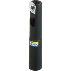 Iscar - 2" Cut Diam, 0.622" Max Depth of Cut, 1-1/4" Shank Diam, 6" OAL, Indexable Square Shoulder End Mill - Cylindrical Shank, 90° Lead Angle, Through Coolant, Series Helialu - Americas Industrial Supply