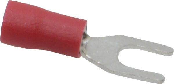 Ideal - #6 Stud, 22 to 18 AWG Compatible, Partially Insulated, Crimp Connection, Standard Fork Terminal - Americas Industrial Supply