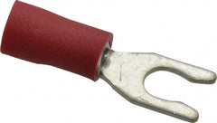 Ideal - #6 Stud, 22 to 18 AWG Compatible, Partially Insulated, Crimp Connection, Locking Fork Terminal - Americas Industrial Supply