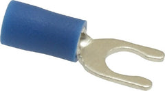 Ideal - #10 Stud, 16 to 14 AWG Compatible, Partially Insulated, Crimp Connection, Locking Fork Terminal - Americas Industrial Supply