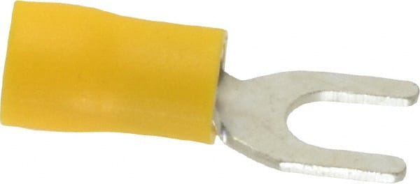 Ideal - #10 Stud, 12 to 10 AWG Compatible, Partially Insulated, Crimp Connection, Standard Fork Terminal - Americas Industrial Supply