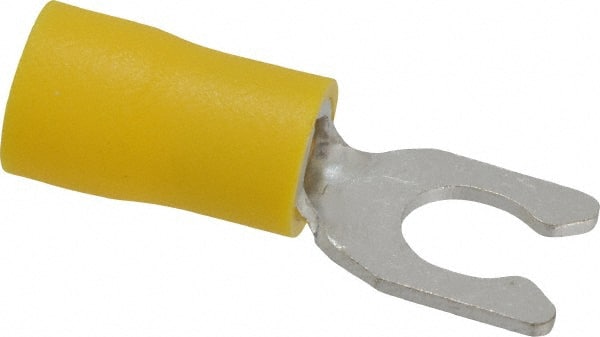 Ideal - #10 Stud, 12 to 10 AWG Compatible, Partially Insulated, Crimp Connection, Locking Fork Terminal - Americas Industrial Supply