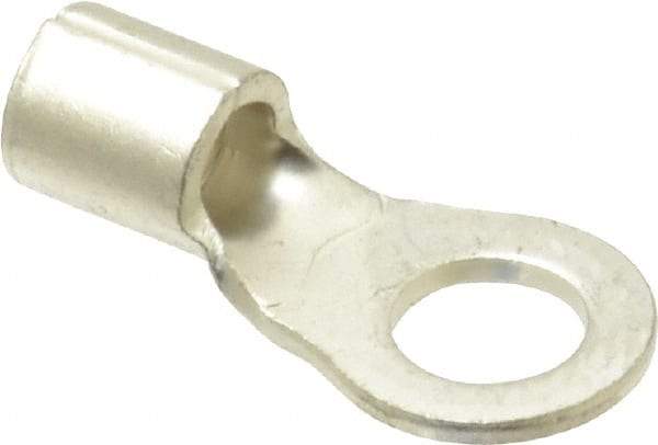 Ideal - 12-10 AWG Noninsulated Crimp Connection Circular Ring Terminal - #10 Stud, 0.772" OAL x 0.374" Wide, Tin Plated Brass Contact - Americas Industrial Supply