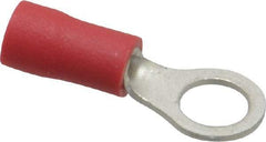 Ideal - 22-18 AWG Partially Insulated Crimp Connection Circular Ring Terminal - #10 Stud, 0.819" OAL x 0.394" Wide, Tin Plated Brass Contact - Americas Industrial Supply