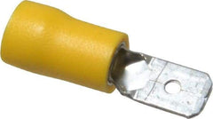 Ideal - 12 to 10 AWG, Vinyl, Fully Insulated, Male Wire Disconnect - 1/4 Inch Wide Tab, Yellow, cUL Listed, RoHS Compliant, UL Listed - Americas Industrial Supply