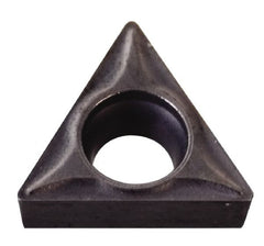 Kennametal - TCGT06T104 11 Grade KT325 Cermet Turning Insert - Uncoated, 60° Triangle, 5/32" Inscr Circle, 5/64" Thick, 1/64" Corner Radius - Americas Industrial Supply