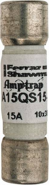 Ferraz Shawmut - 150 VAC/VDC, 15 Amp, Fast-Acting Semiconductor/High Speed Fuse - Clip Mount, 1-1/2" OAL, 100 at AC, 50 at DC kA Rating, 13/32" Diam - Americas Industrial Supply