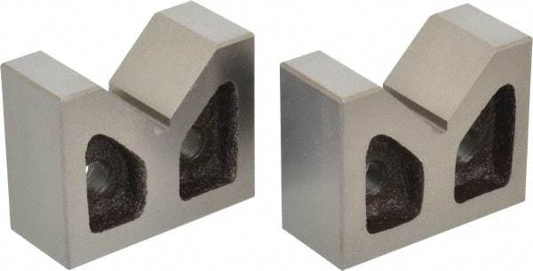 SPI - 1-3/4" Max Capacity, 90° Angle, Cast Iron V-Block - 3" Long x 1-5/16" Wide x 2-3/8" High, Sold as Matched Pair - Americas Industrial Supply