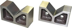 SPI - 3-1/16" Max Capacity, 90° Angle, Cast Iron V-Block - 6" Long x 2-7/16" Wide x 3-1/2" High, Sold as Matched Pair - Americas Industrial Supply