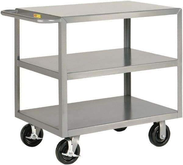 Little Giant - 3,600 Lb Capacity, 24" Wide x 53-1/2" Long x 36" High Shelf Cart - 3 Shelf, Steel - Americas Industrial Supply