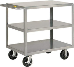 Little Giant - 3,600 Lb Capacity, 24" Wide x 41-1/2" Long x 36" High Shelf Cart - 3 Shelf, Steel - Americas Industrial Supply