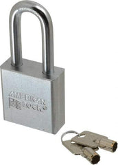 American Lock - 3/4" Shackle Clearance, Keyed Alike Tubular Padlock - 3/8" Shackle Diam, Steel - Americas Industrial Supply