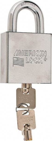 American Lock - 3/4" Shackle Clearance, Keyed Alike Tubular Padlock - 7/16" Shackle Diam, Steel - Americas Industrial Supply