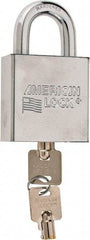 American Lock - 3/4" Shackle Clearance, Keyed Alike Tubular Padlock - 7/16" Shackle Diam, Steel - Americas Industrial Supply