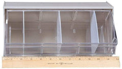 Quantum Storage - 11-7/8" Wide x 5-15/16" High x 5-1/4" Deep, Small Parts Tip Out Stacking Bin Organizer - Polystyrene Frame, 1 Compartments, 11" Wide x 5-1/4" High Bin - Americas Industrial Supply