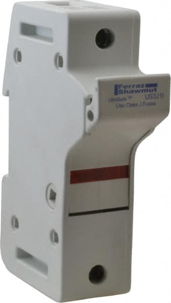 Ferraz Shawmut - 1 Pole, 600 VAC/VDC, 30 Amp, DIN Rail Mount Fuse Holder - Compatible with J Class, 58mm Long x 1.28 Inch Wide and 22mm Diameter Fuse - Americas Industrial Supply