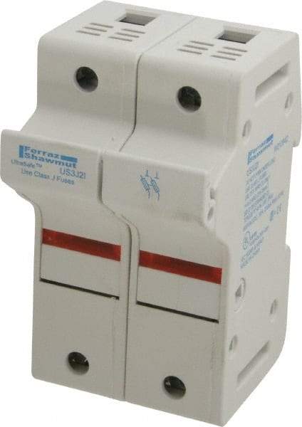 Ferraz Shawmut - 2 Pole, 600 VAC/VDC, 30 Amp, DIN Rail Mount Fuse Holder - Compatible with J Class, 58mm Long x 2.56 Inch Wide and 22mm Diameter Fuse - Americas Industrial Supply