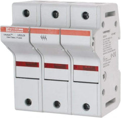 Ferraz Shawmut - 3 Pole, 600 VAC/VDC, 30 Amp, DIN Rail Mount Fuse Holder - Compatible with J Class, 58mm Long x 3.84 Inch Wide and 22mm Diameter Fuse - Americas Industrial Supply