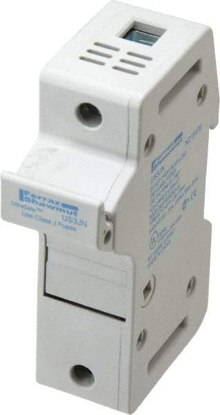 Ferraz Shawmut - 1 Pole, 600 VAC/VDC, 30 Amp, DIN Rail Mount Fuse Holder - Compatible with J Class, 58mm Long x 1.28 Inch Wide and 22mm Diameter Fuse - Americas Industrial Supply