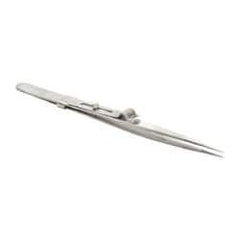 Value Collection - 5-1/2" OAL Diamond Tweezers - Fine Point with Slide Lock - Americas Industrial Supply