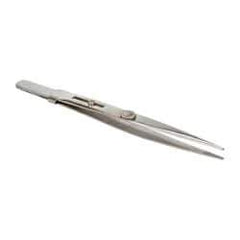 Value Collection - 5-1/2" OAL Diamond Tweezers - Medium Point with Slide Lock - Americas Industrial Supply