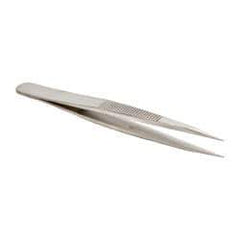 Value Collection - 4-3/8" OAL AC-SA Precision Tweezers - Heavy Tip with Serrated Shank - Americas Industrial Supply