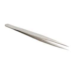 Value Collection - 5-5/16" OAL SS-SA Precision Tweezers - Long & Slim for Inside Reach - Americas Industrial Supply